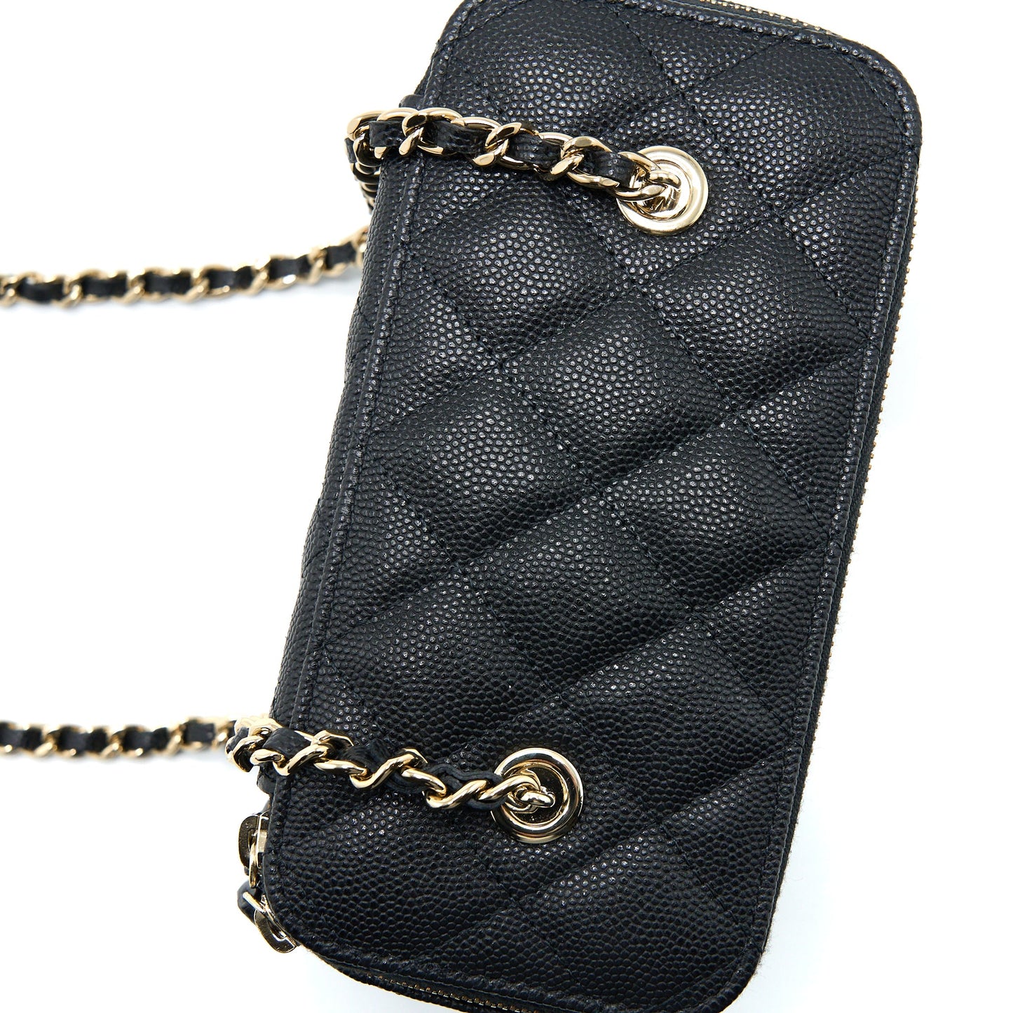 Chanel Long Vanity Case Caviar Black L