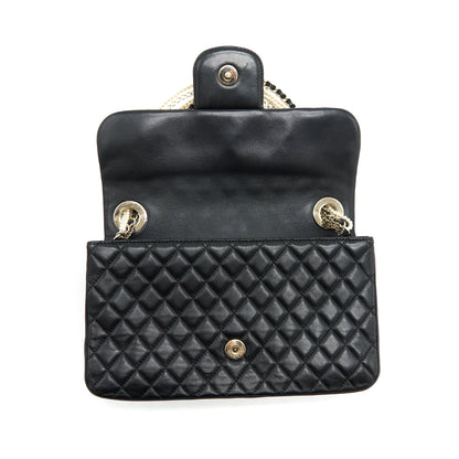 Chanel Westminster Pearl Shoulder Bag Lambskin Black