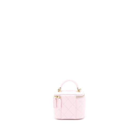 Chanel Top Handle Mini Vanity Lambskin Pink L