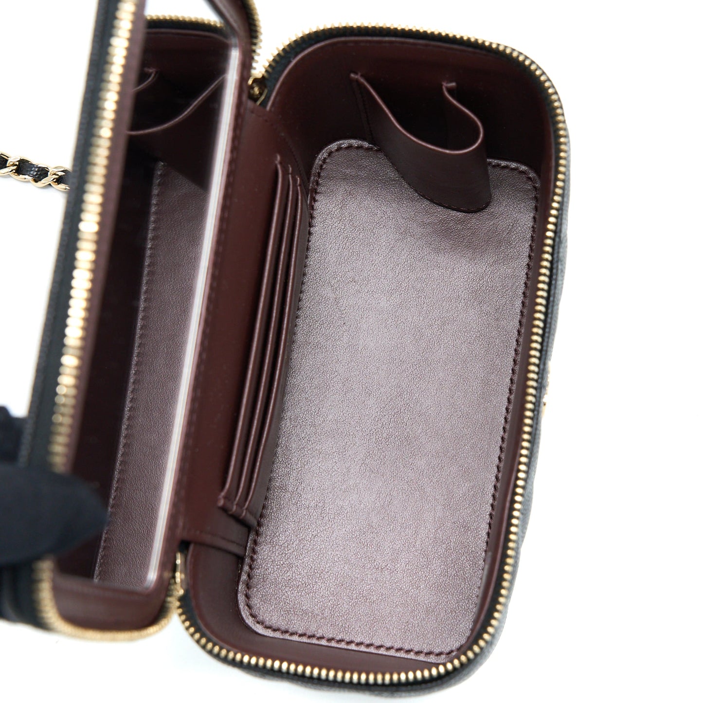 Chanel Long Vanity Case Caviar Black L