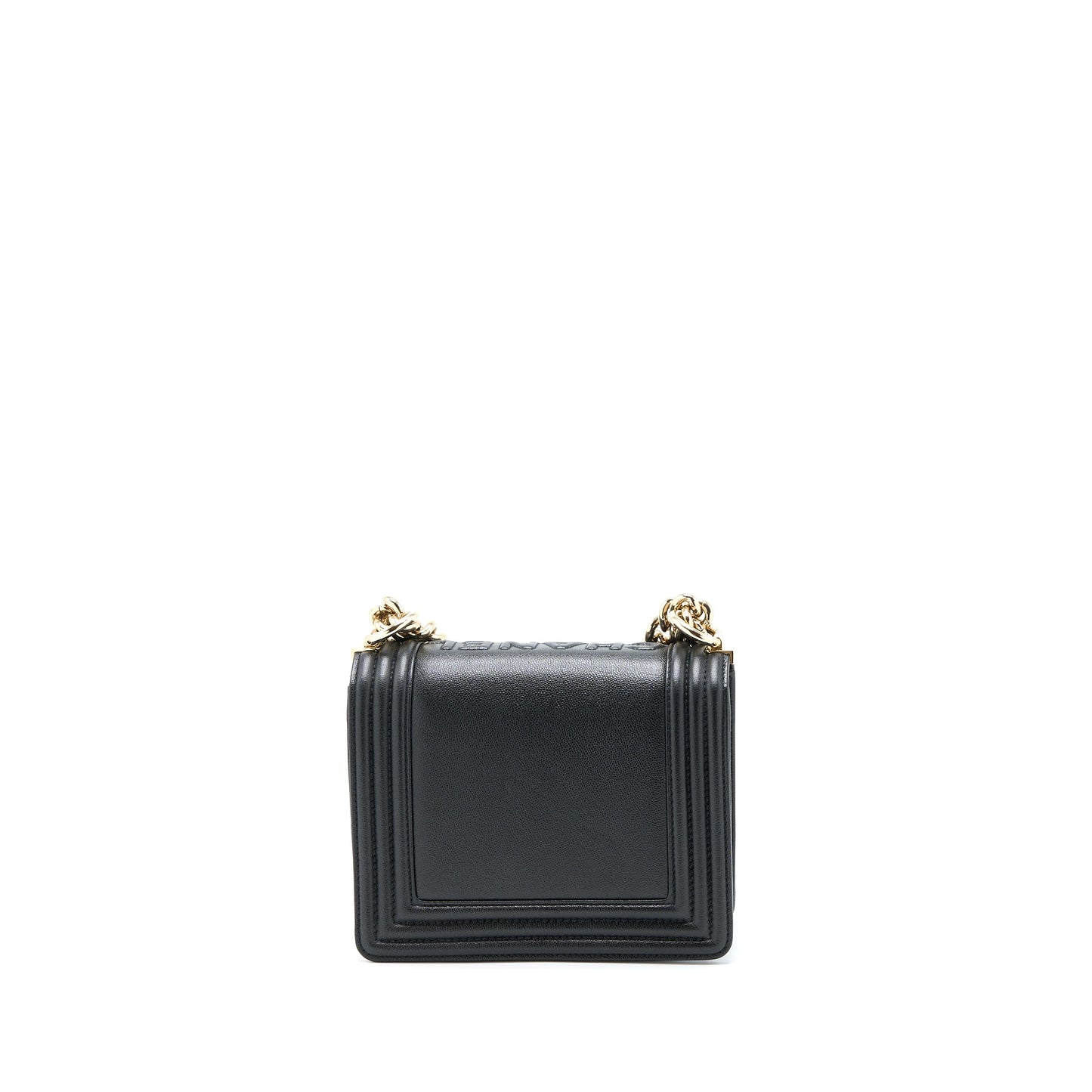 Chanel Mini Boy Bag Calfskin Black L (Microchip)