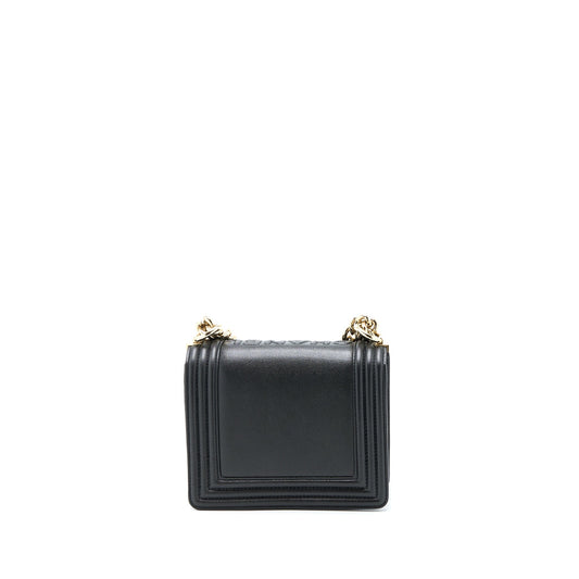 Chanel Mini Boy Bag Calfskin Black L (Microchip)