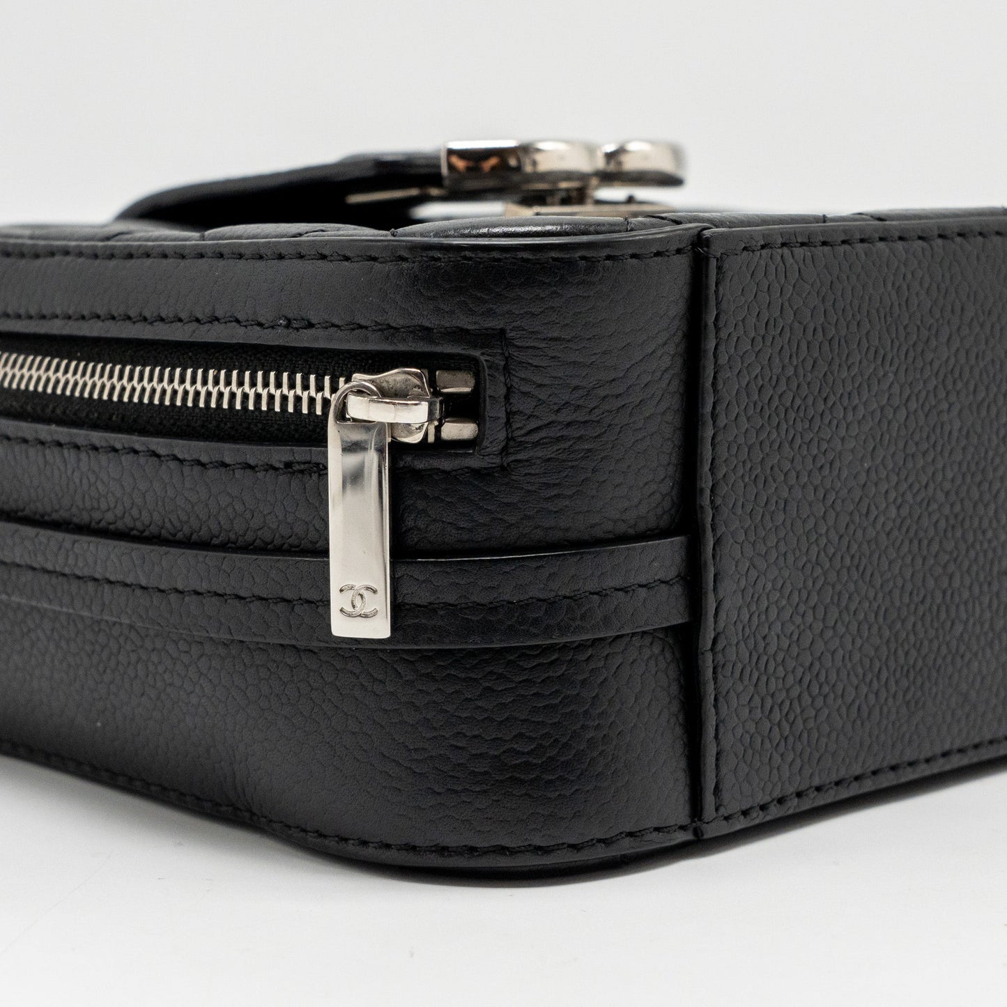 Chanel Quilted Mini Vanity Bag Caviar Black
