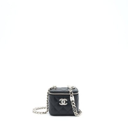 Chanel 22S Mini Vanity With Coco Giant Chain Caviar Black