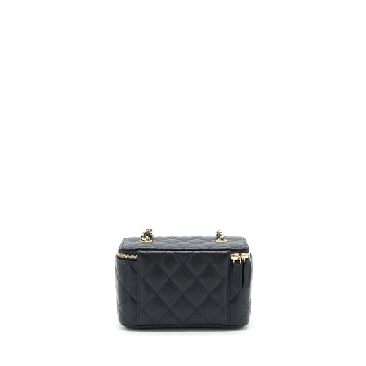 Chanel 22S Long Vanity With Chain Caviar Black L