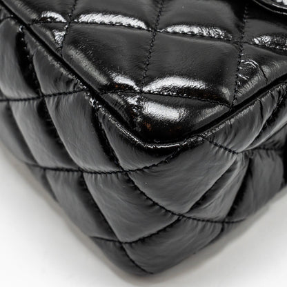 Chanel 23C Hobo Bag Shiny Calfskin Black Brushed  (Microchip)