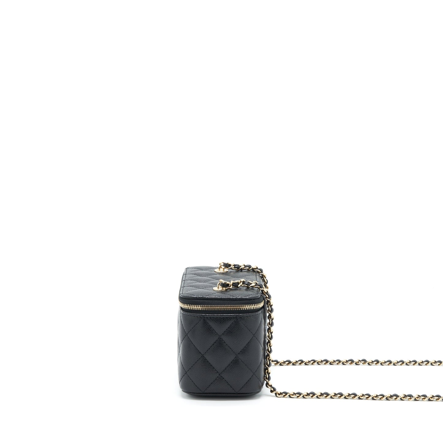 Chanel 22S Long Vanity With Chain Caviar Black L