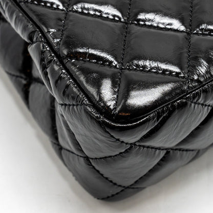 Chanel 23C Hobo Bag Shiny Calfskin Black Brushed  (Microchip)