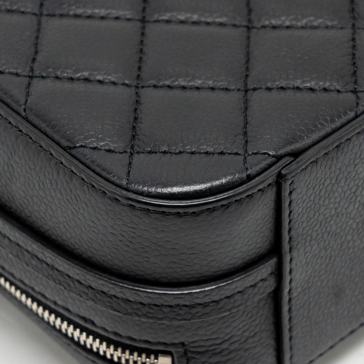 Chanel Quilted Mini Vanity Bag Caviar Black