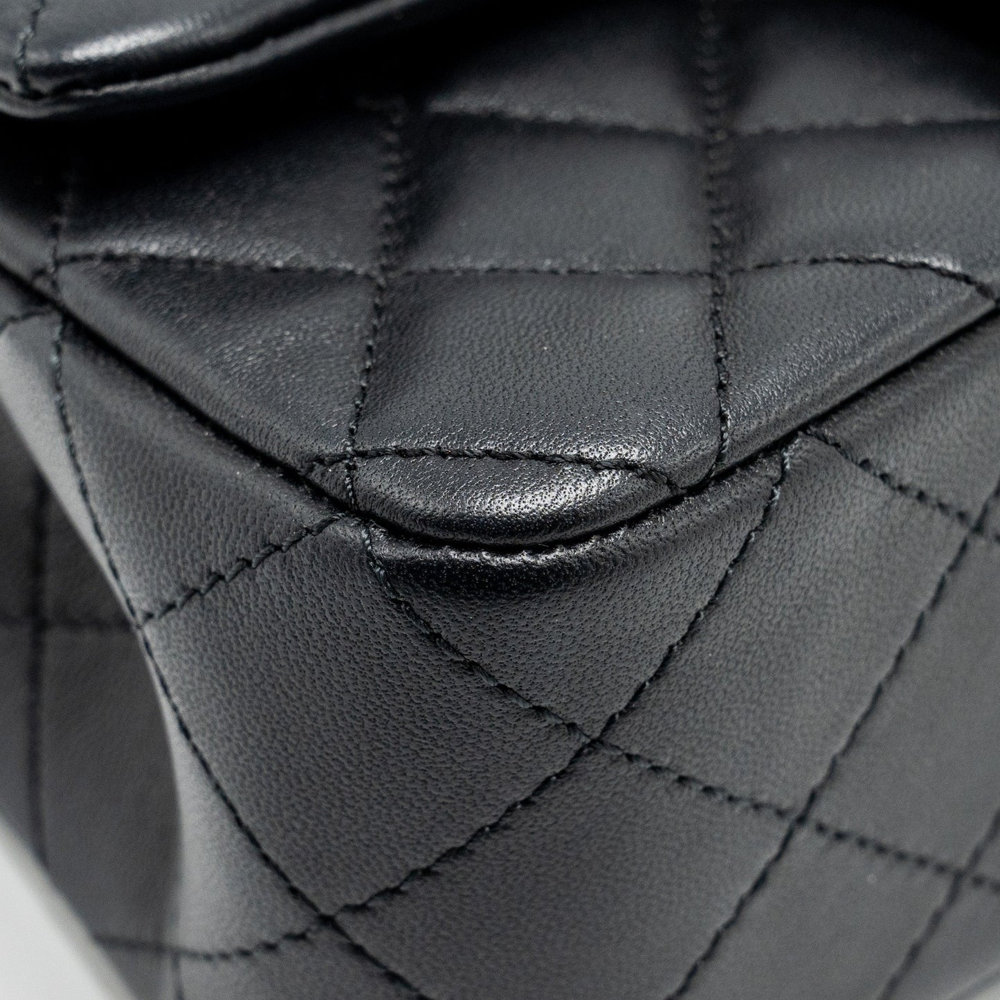 Chanel Pearl Crush Mini Rectangular Flap Bag Lambskin Black  (microchip)