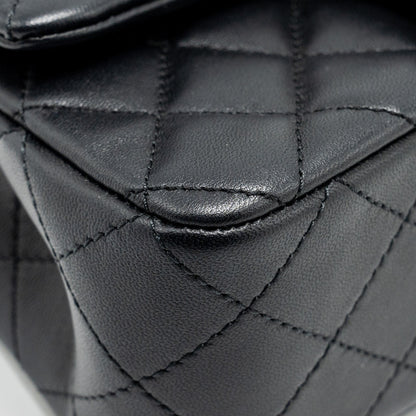 Chanel Pearl Crush Mini Rectangular Flap Bag Lambskin Black  (microchip)