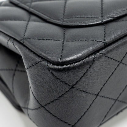Chanel Pearl Crush Mini Rectangular Flap Bag Lambskin Black  (microchip)