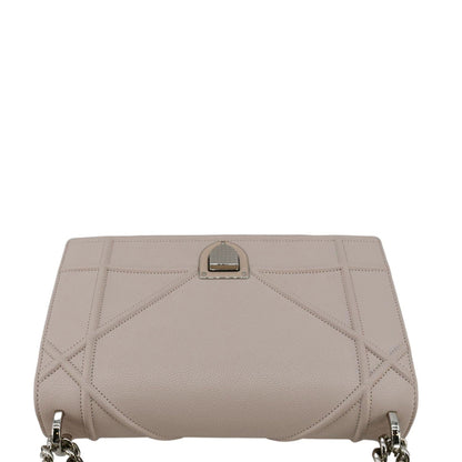 CHRISTIAN DIOR Diaroma Flap Grained Calfskin Leather Crossbody Bag Light Pink