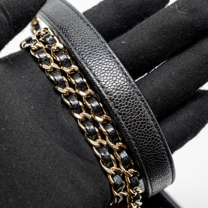 Chanel Business Affinity Drawstring Bucket Bag Caviar Black