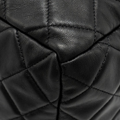 Chanel CC Chain Drawstring Bucket Bag Lambskin Black