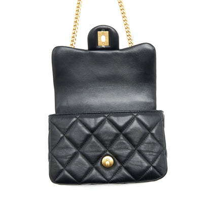 Chanel 22P Seasonal Mini Square Flap Bag Lambskin Black