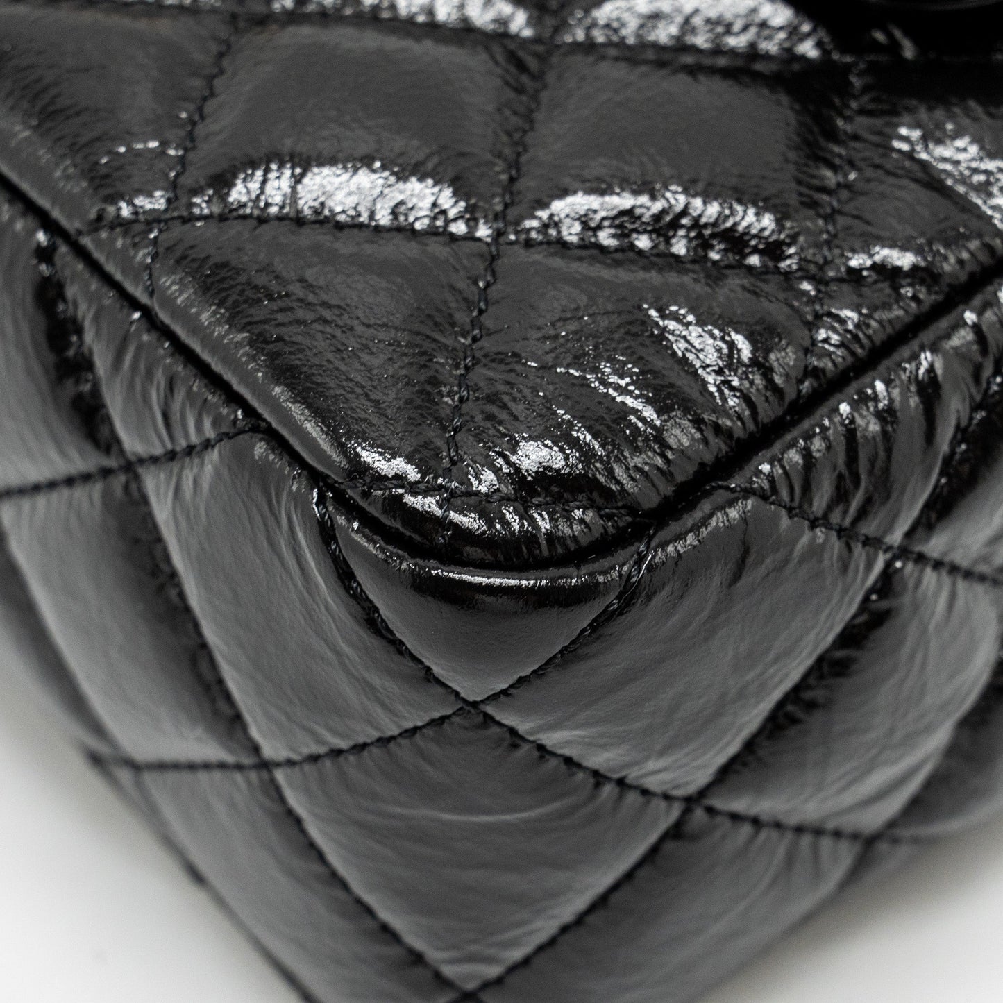 CHANEL 23C Small Hobo bag Shiny Calfskin Black Brushed (Microchip)