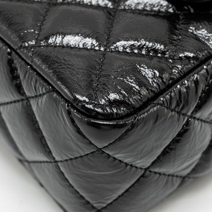 CHANEL 23C Small Hobo bag Shiny Calfskin Black Brushed (Microchip)