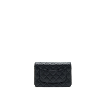 Chanel 21A Coco letter Wallet on Chain Black Caviar