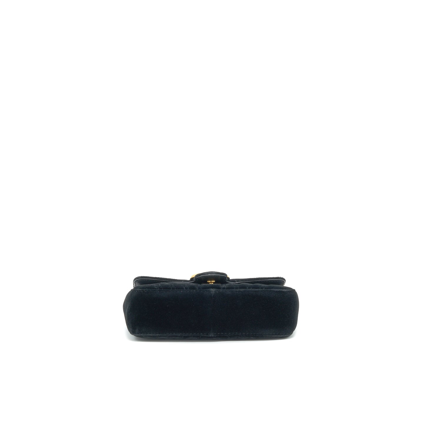 GUCCI VELVET MINI GG MARMONT BAG BLACK
