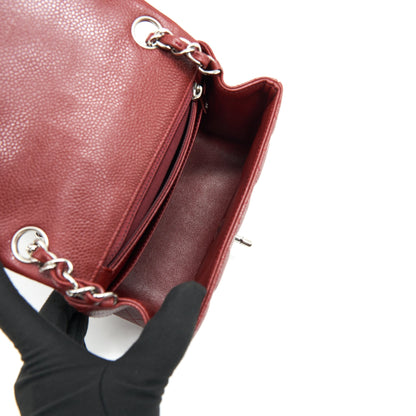 CHANEL MINI SQUARE CARVIAR RED