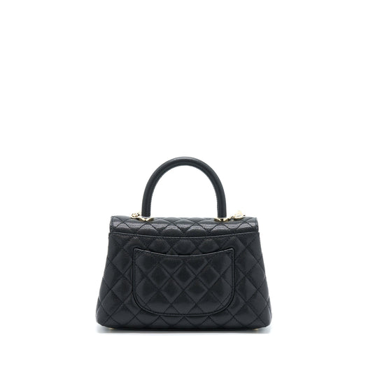 Chanel Small Coco Handle Caviar Black L (Microchip)