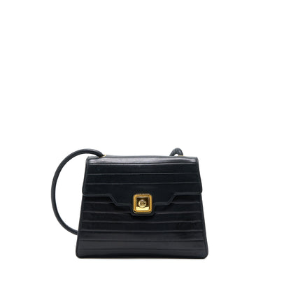 Chanel Vintage Kelly Flap Bag Lambskin Black
