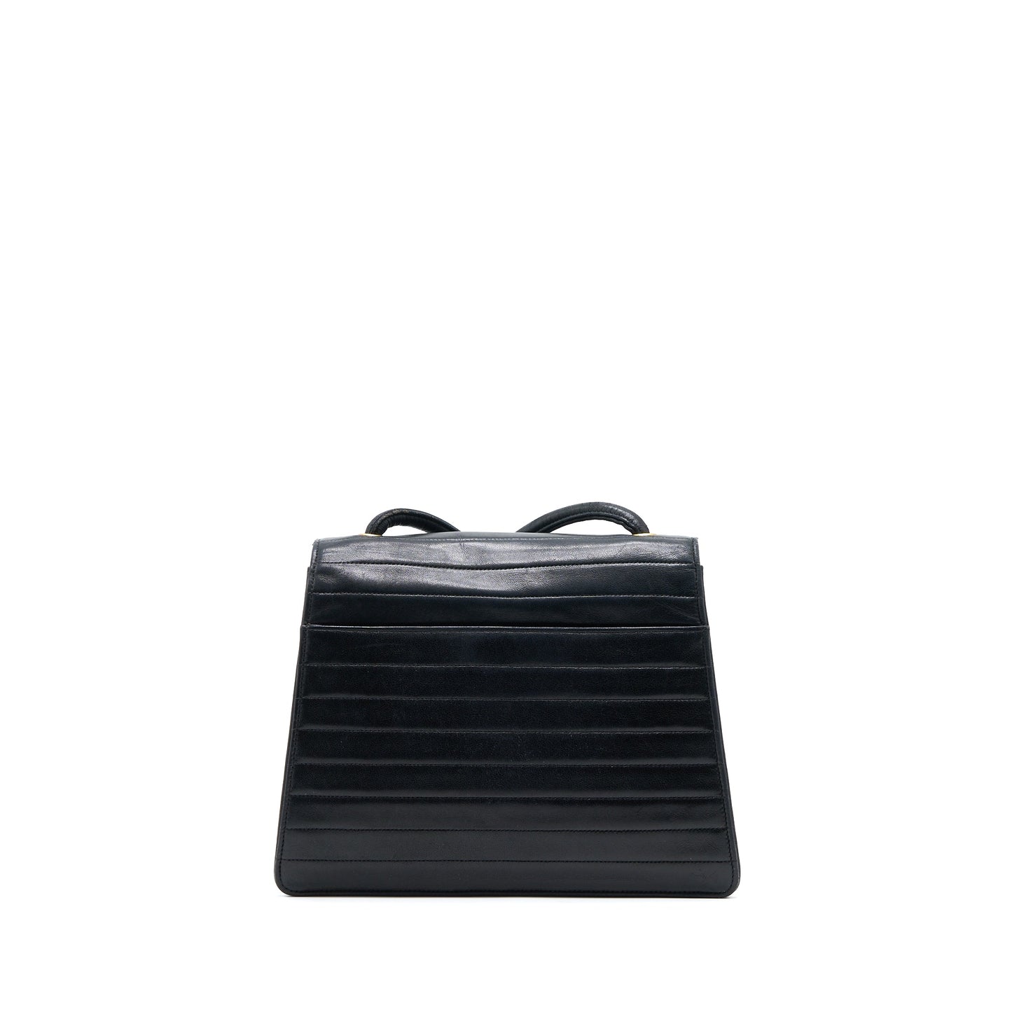 Chanel Vintage Kelly Flap Bag Lambskin Black