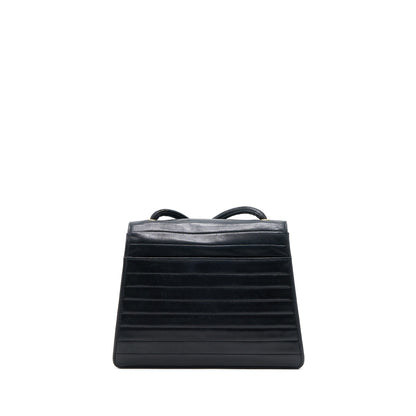 Chanel Vintage Kelly Flap Bag Lambskin Black