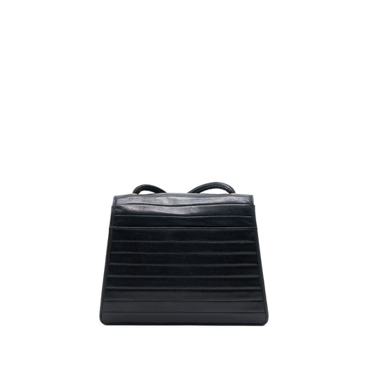 Chanel Vintage Kelly Flap Bag Lambskin Black