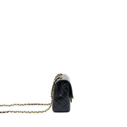 Chanel 22K Retro Classic New Square Mini Flap Bag Goatskin Black  (Microchip)