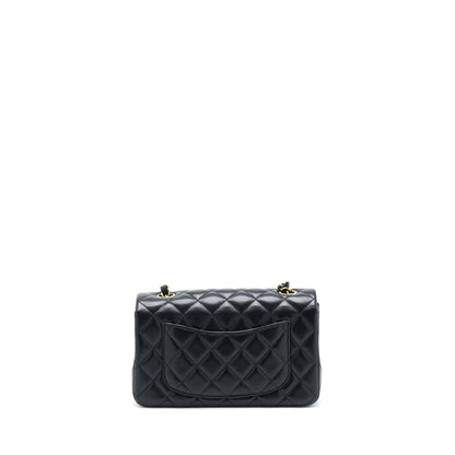 Chanel Mini Rectangular Lambskin Black L(Microchip)