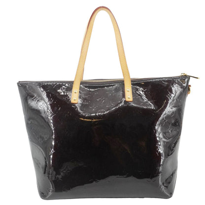 LOUIS VUITTON Bellevue Vernis Leather Tote Bag Burgundy
