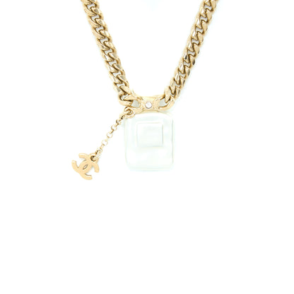 Chanel No.5 Perfume Bottle Choker/Necklace Crystal/Pearl L
