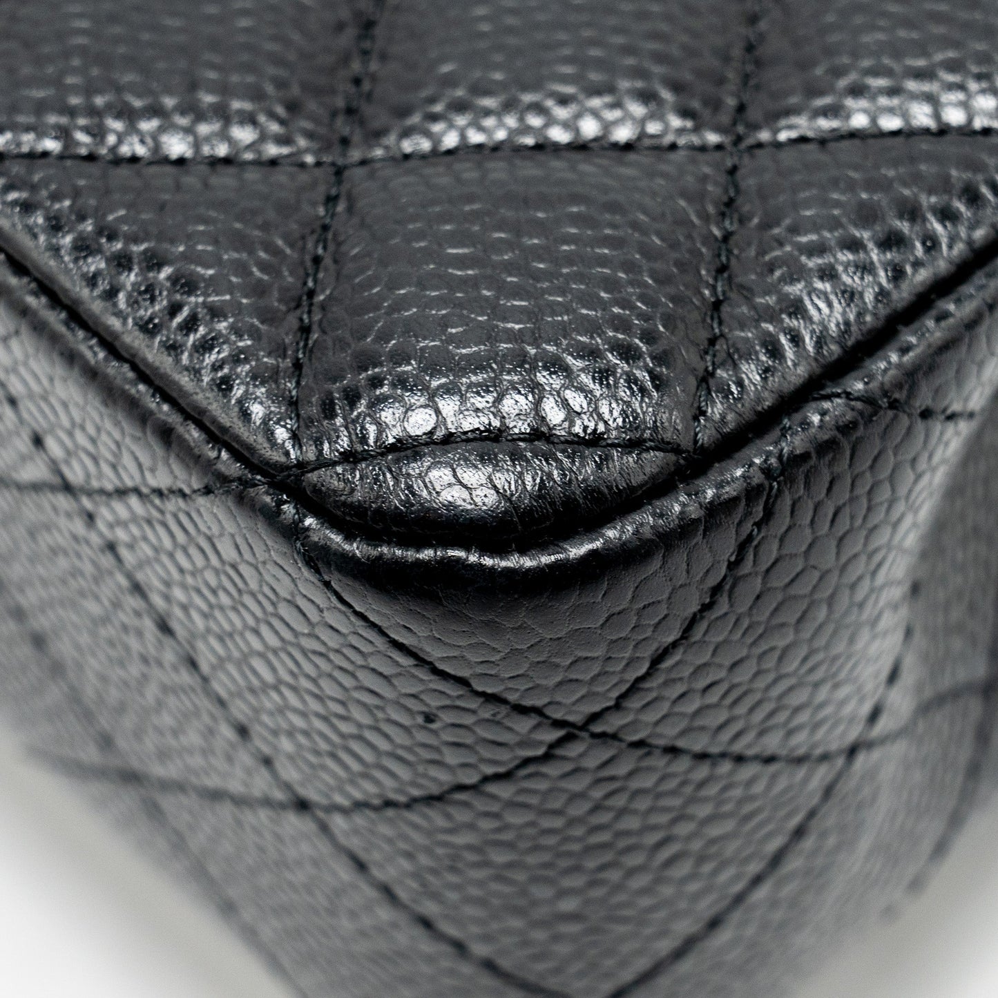 Chanel Medium Classic Double Flap Bag Caviar Black  (microchip)