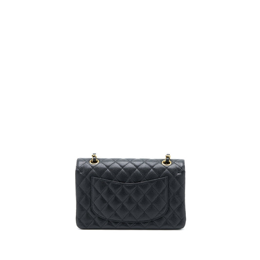Chanel Small Classic Double Flap Bag Caviar Black  (Microchip)