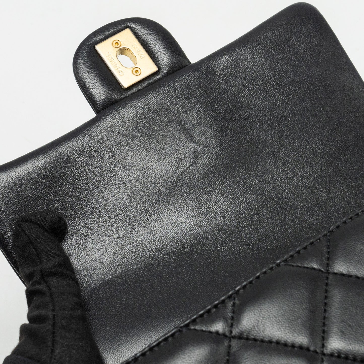 Chanel My Perfect Mini Flap Bag with Pearl Chain Lambskin Black  (Microchip)