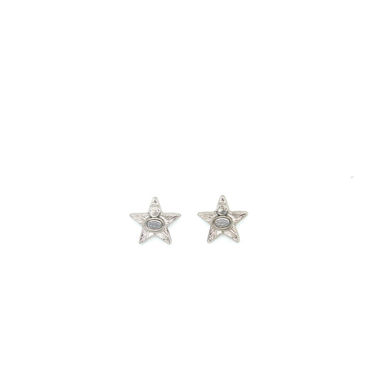 Chanel Crystal CC Star Earrings