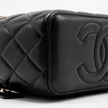 Chanel Pearl Crush Long Vanity Case Lambskin Black  (Microchip)