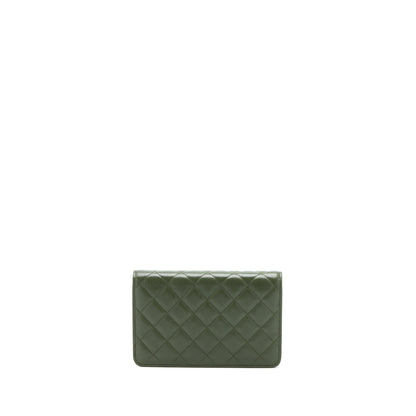 Chanel 22K Wallet On Chain Caviar Dark Green L (Microchip)