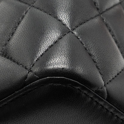 Chanel Long Vanity With Chain Lambskin Black L (Microchip)