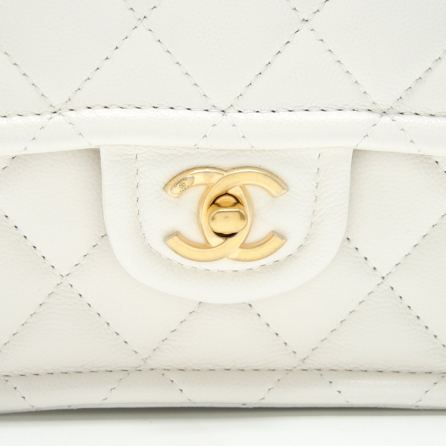 Chanel 2021 Square Flap Cross body White  serial 31