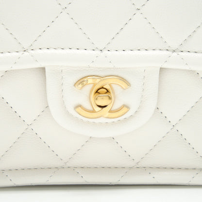Chanel 2021 Square Flap Cross body White  serial 31