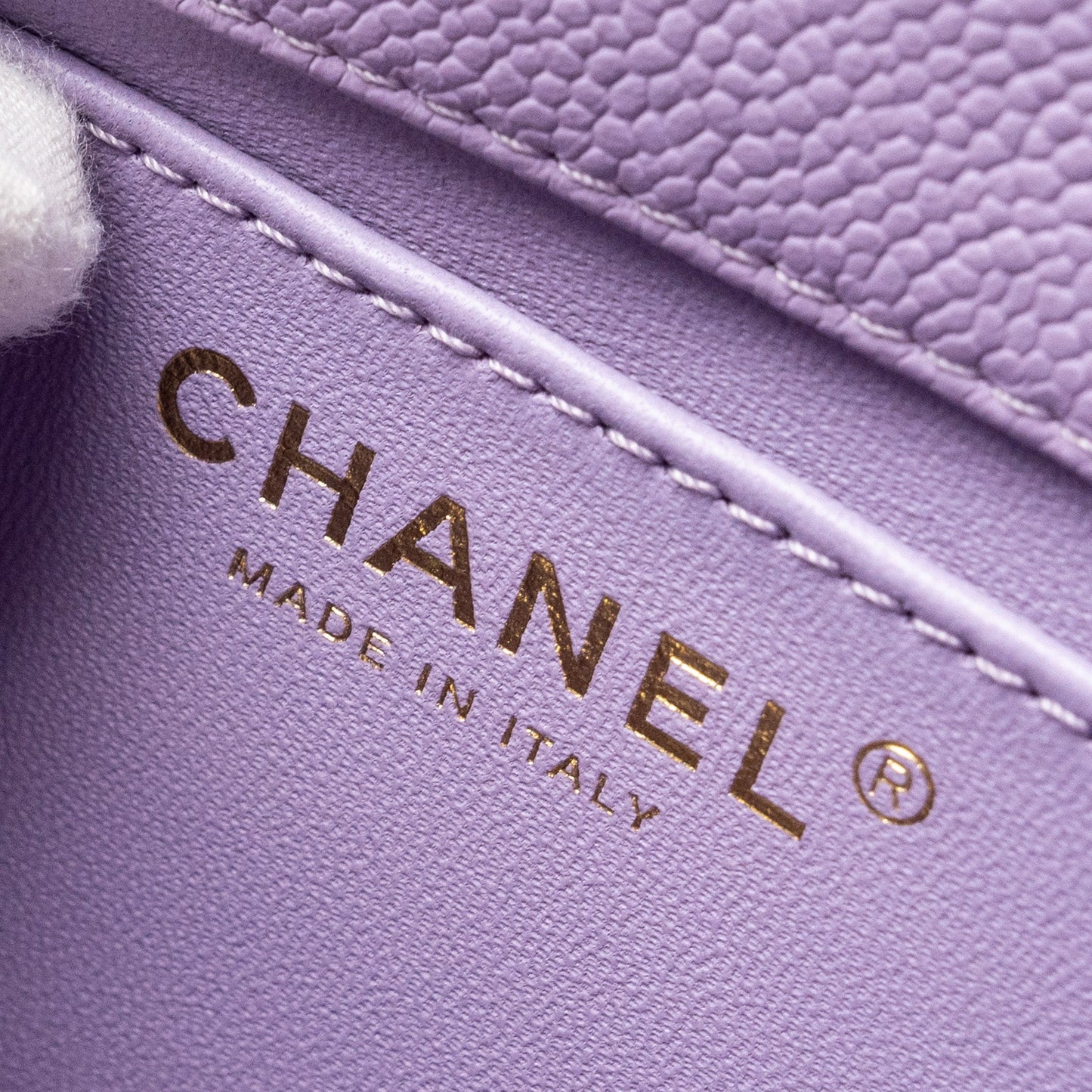 Chanel 24p Coco Love Mini Flap Bag Adjustable Chains Caviar Light Purple  (Microchip)