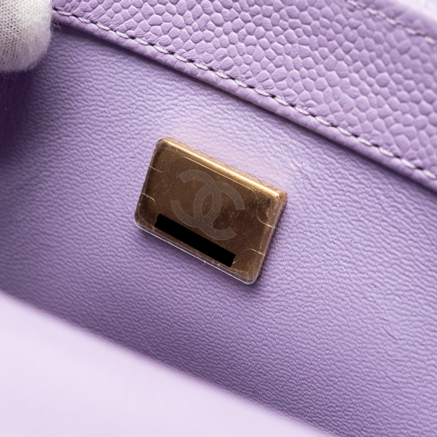 Chanel 24p Coco Love Mini Flap Bag Adjustable Chains Caviar Light Purple  (Microchip)