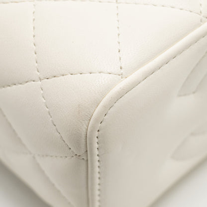 Chanel Pearl Crush Long Vanity Case Lambskin White  (Microchip)