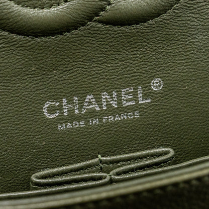 Chanel Medium Classic Double Flap Bag Caviar Olive Green