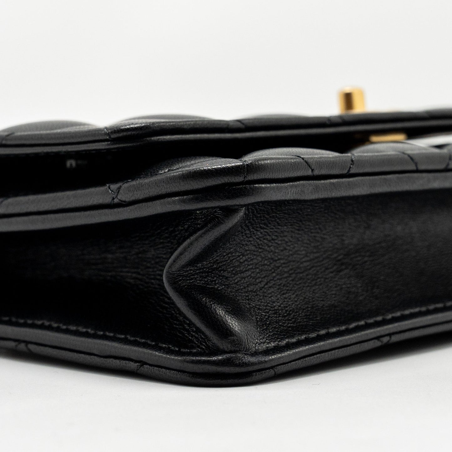Chanel Pearl Crush Wallet on Chain Lambskin Black  (Microchip)