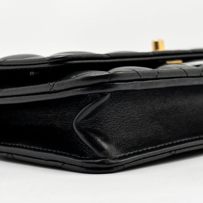 Chanel Pearl Crush Wallet on Chain Lambskin Black  (Microchip)