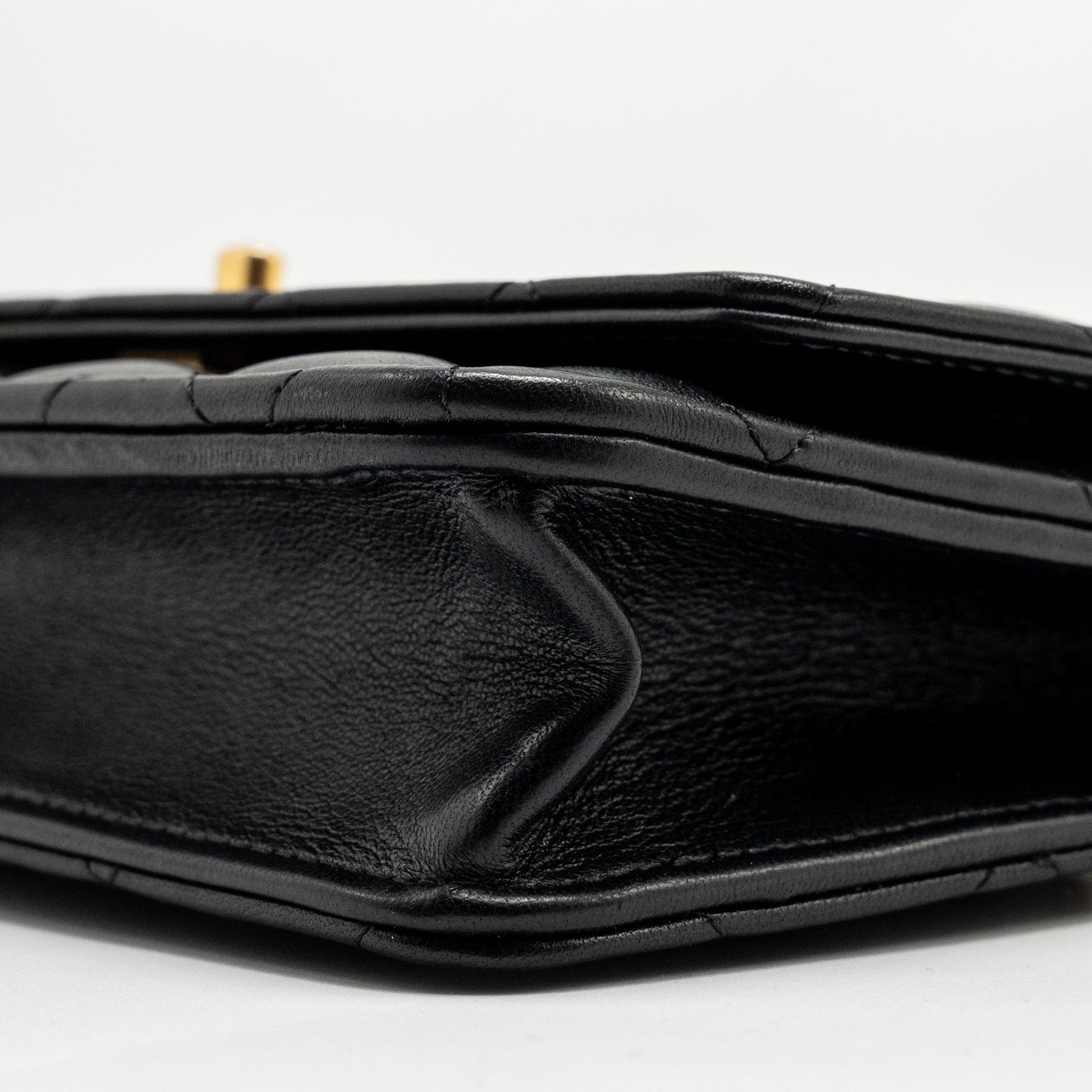 Chanel Pearl Crush Wallet on Chain Lambskin Black  (Microchip)